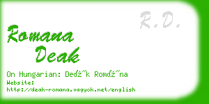 romana deak business card